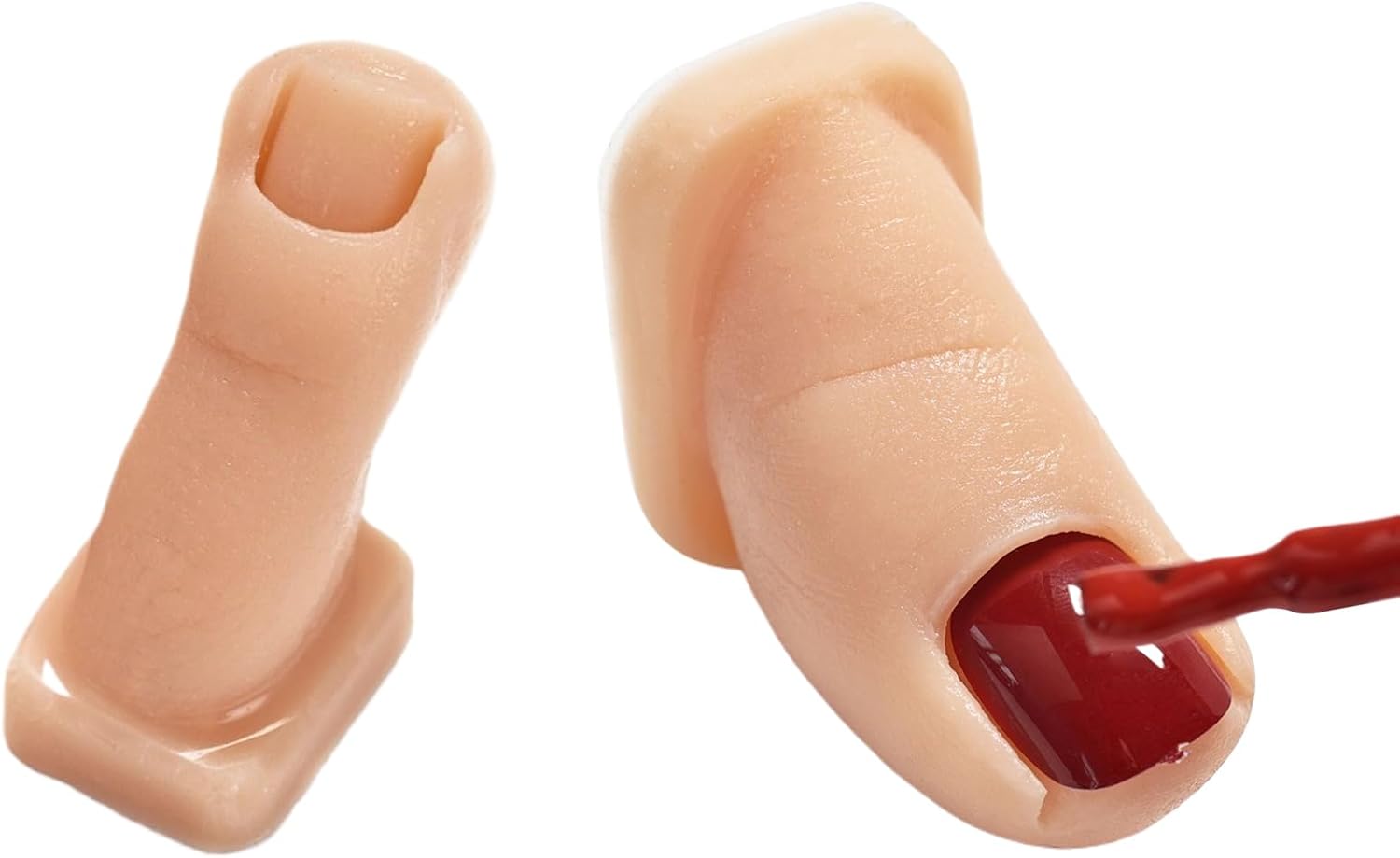 Mannequin d'ongle - Modèles d'ongles élastiques de la peau réalistes - Outil de pratique de pédicure en silicone à structure à faible entretien - Faux orteils pour les postes de travail professionnel