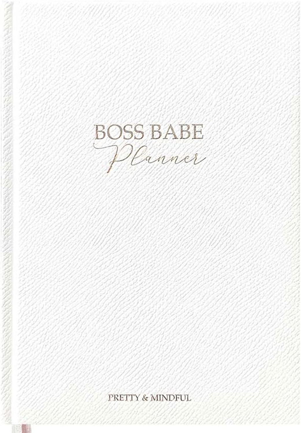 Boss Babe Planner Planner - Planificateur de réussite et de productivité non daté (blanc)