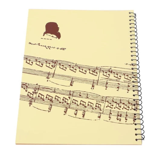 Alomejor Partitions de Musique Livre de Notation Musicale 50 Pages Carnet de Musiciens Papier à écrire pour les Musiciens(Yellow Music Score)