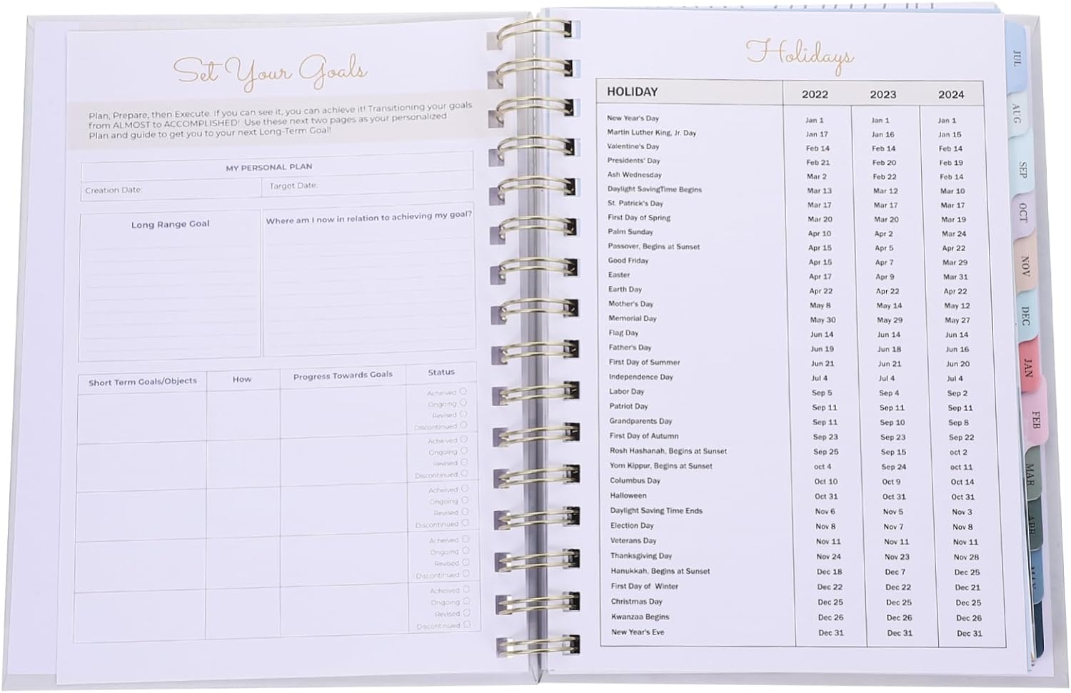 SHINEOFI agenda planificateur académique Papeterie Étude planificateur scolaire par livre de plan d'enseignant calendrier efficace bloc-notes carnet de plan mensuel Papier