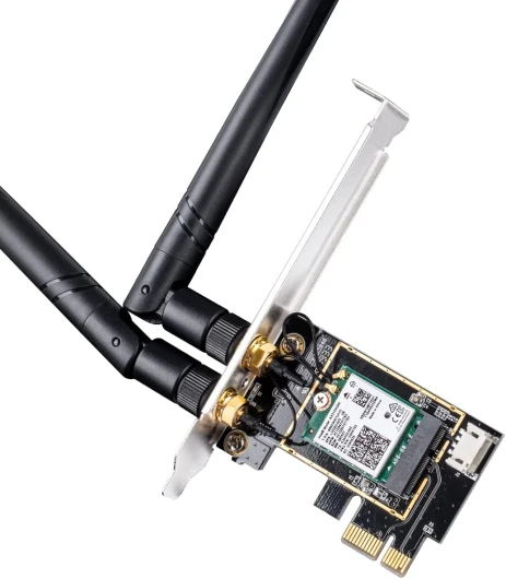 WE3000 Ax3000 Carte WiFi 6 PCIe pour PC, 2402Mbps + 574Mbps, AX200, OFDMA, Bluetooth 5.0/4.2/4.0, Windows 10