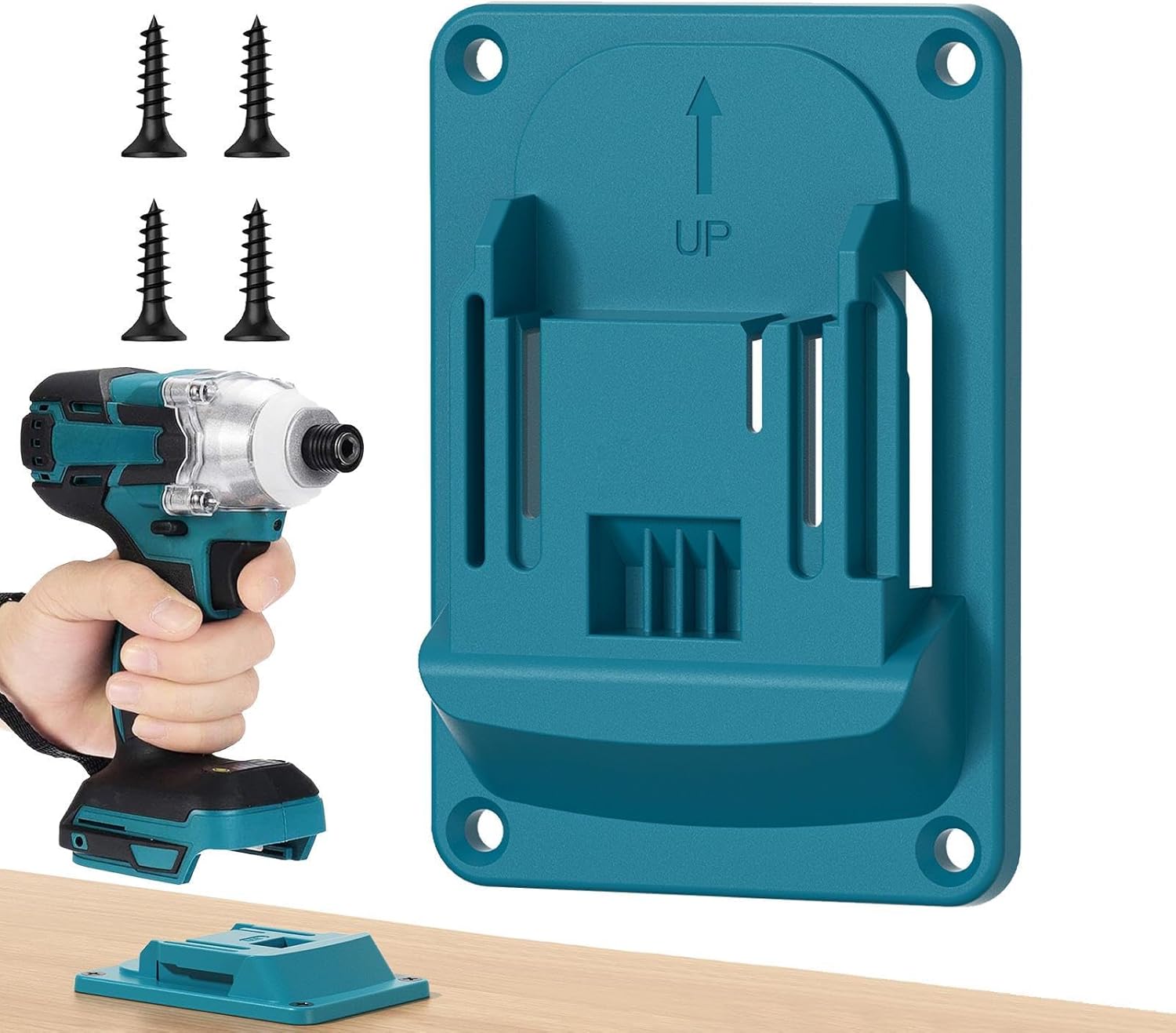 Porte-Outils Électriques - Organisateur de Mèches Renforcé - Rangement Atelier & Garage pour Équipement Agricole et Outils Bleu Cyan