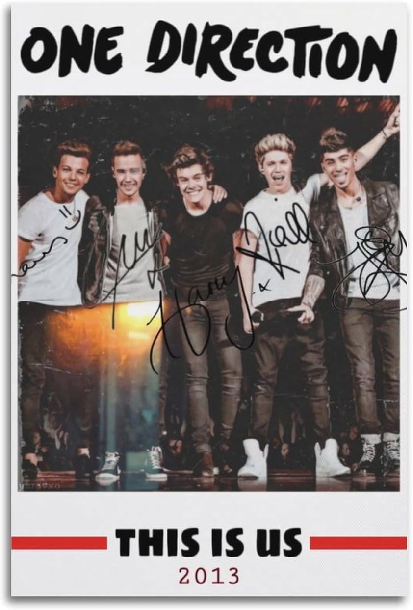 JIYIFAN Poster One Direction sur toile - Décoration murale élégante pour salon, chambre à coucher - 30 x 45 cm - Style sans cadre