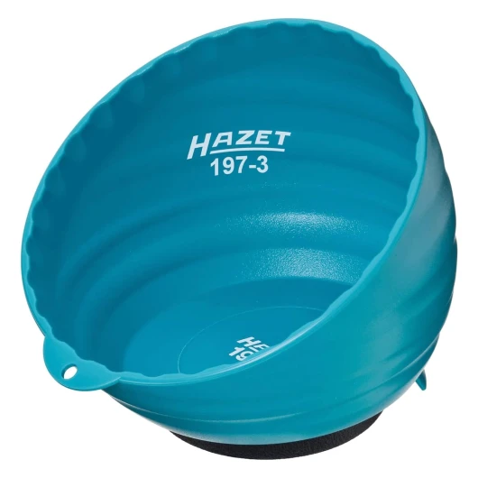 HAZET Coupelle magnétique 197-3, 150 mm de diamètre, en plastique léger avec aimant robuste et puissant - particulièrement pratique pour ranger les petites pièces comme les vis' - simple