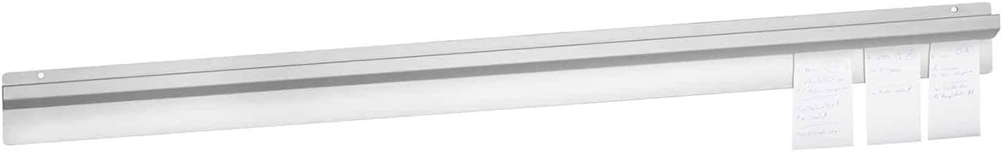 Porte Bons De Commande À Billets Porte-Commande Porte Fiche Barre RCBR-120 (Acier inoxydable, Longueur: 120 cm, Montage mural, Système de fixation fiable)