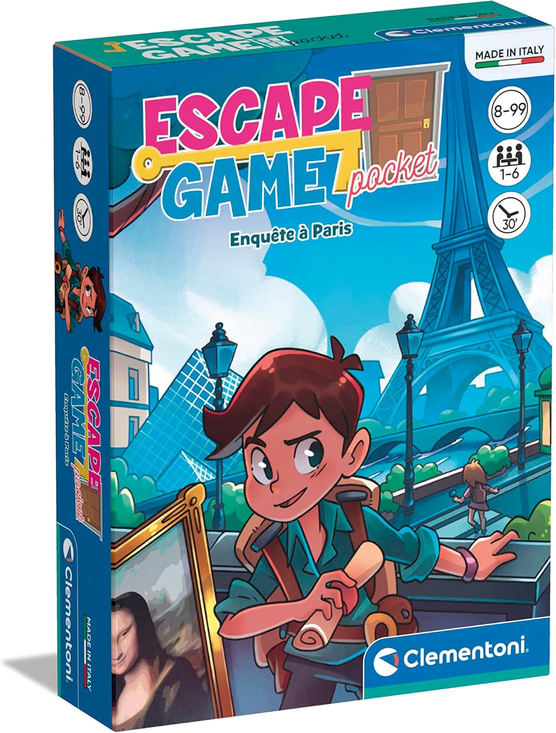 Escape Game Pocket – Enquête à Paris pour Enfants dès 8 Ans - Jeu d'Évasion - Format Compact - 1 à 6 Joueurs - Défis de Logique et Observation - Activité Ludique et Éducative