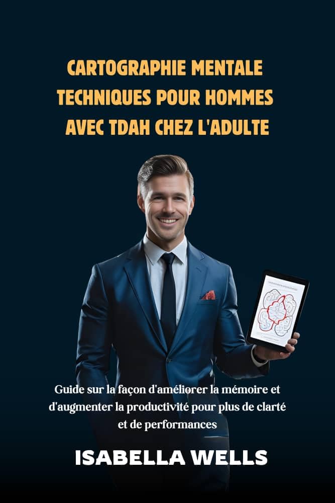 Cartographie mentale Techniques pour hommes avec TDAH chez l'adulte: Guide sur la façon d'améliorer la mémoire et d'augmenter la productivité pour plus de clarté et de performances