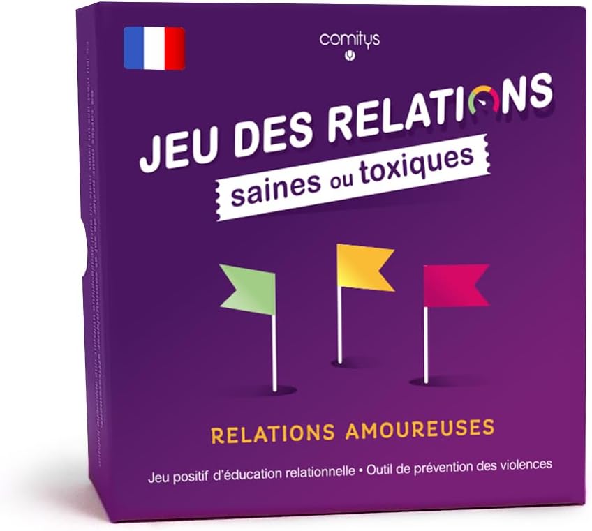 Jeu des Relations saines ou Toxiques - Outil d'éducation relationnelle - Jeu de prévention des violences - 96 Cartes - Animation pour Jeunes et Adultes