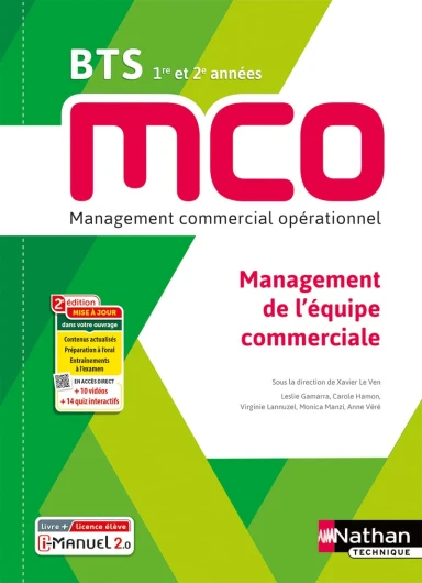 Management de l'équipe commerciale - BTS MCO 1re et 2e années - Coll - BTS MCO