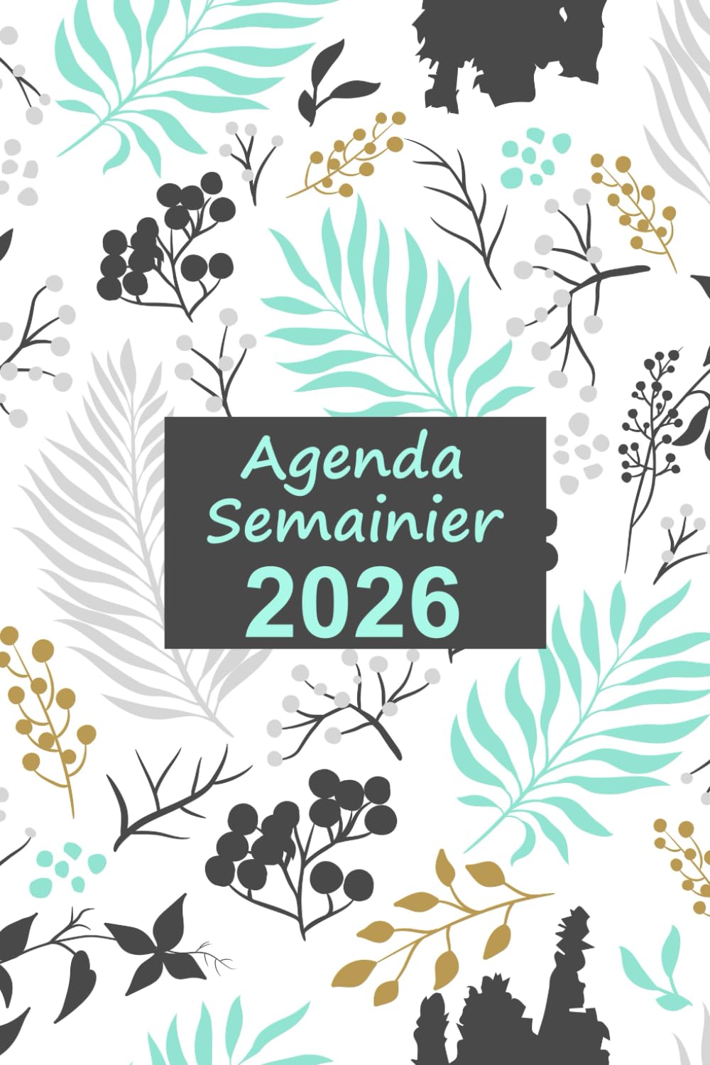 Agenda semainier 2026: Une semaine sur deux pages - 12 mois de Janvier à Décembre - format a5