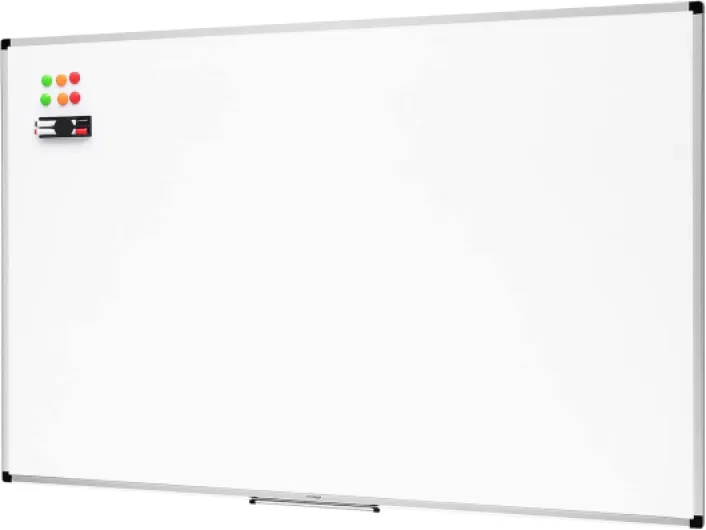 Tableau Blanc Magnétique avec Bac à Stylos, Cadre en Aluminium, Surface d’Écriture Effaçable à Sec, 90,0cm x 60,0cm (L x H), 6 Aimants, 1 Effaceur et 2 Marqueurs Effaçables à Sec, Blanc Blanc 90 x 60 cm Tableau blanc magnétique