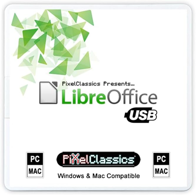LibreOffice 2025 Édition Familiale et Étudiant 2024 Professionnel Plus Business Compatible avec Microsoft Office Word Excel PowerPoint Adobe PDF Logiciel USB pour Windows 11 10 8 7 Vista XP PC & Mac