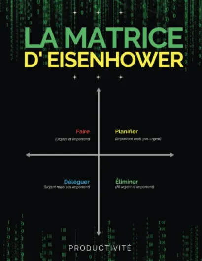La Matrice d'Eisenhower: Agenda - Planificateur de Tâches et de Gestion du Temps, Définissez et concentrez-vous sur vos priorités, Matrice de Priorité .. - pour la planification journalière - Grand