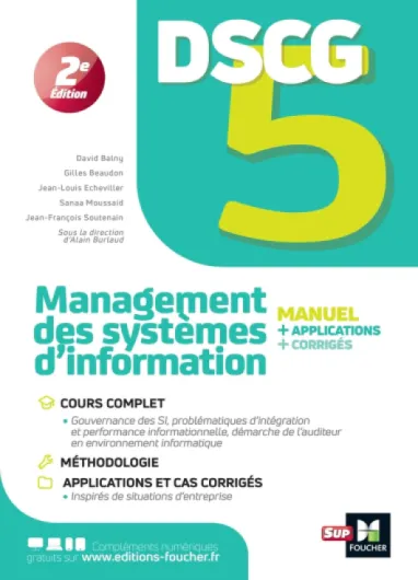 DSCG 5 - Management des systèmes d'information - Manuel et applications